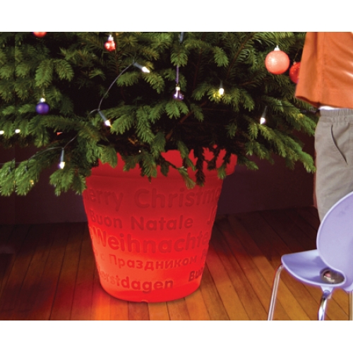 X-mas rood verlichte bloempot