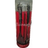 5-delige rvs soft grip bbq set in luxe koker