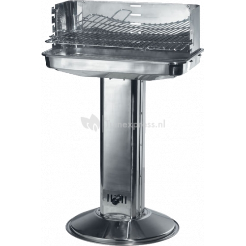 Zuilmodel vierkant rvs barbecue