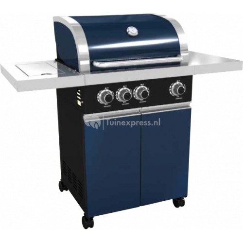 Prominent 3 burner blue cabinet