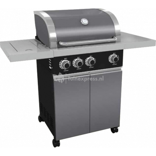 Prominent 3 burner grey cabinet