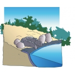 Missouri bocht links waterval Missouri bocht links waterval