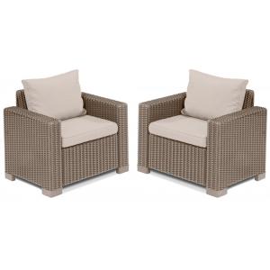 California loungestoel 1 zits cappuccino (2 stuks)