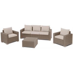 Allibert loungeset California 3-zits cappuccino