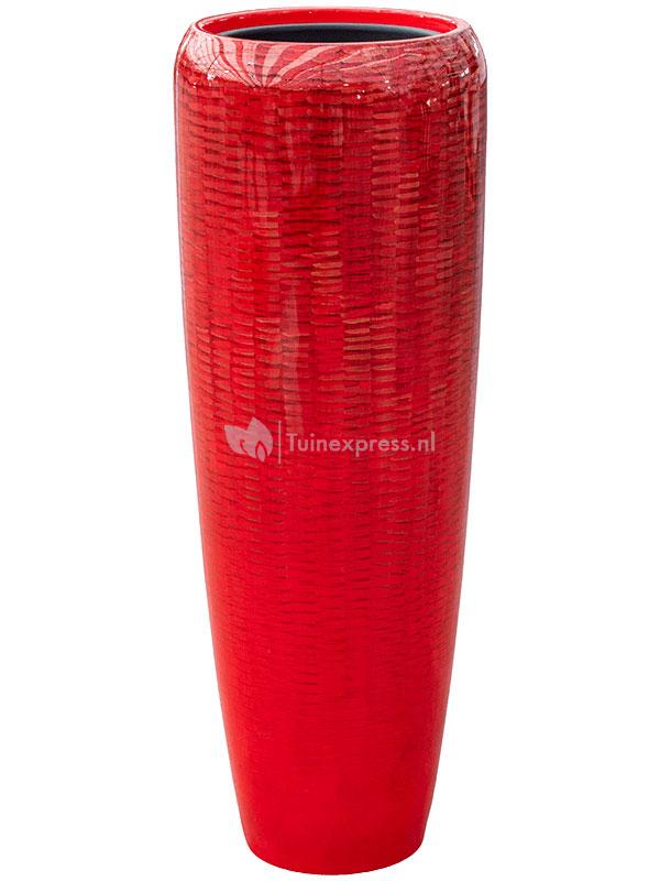 communicatie morfine temperen Baq Design Amfi hoge bloempot binnen Snake 34x34x97 cm rood | Tuinexpress.nl