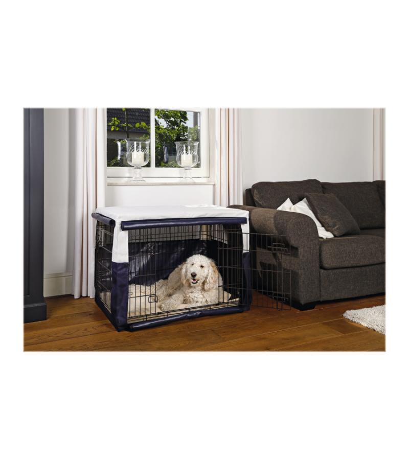 Hoes voor hondenbench benco beige/blauw 63 x 55 x x 61 cm