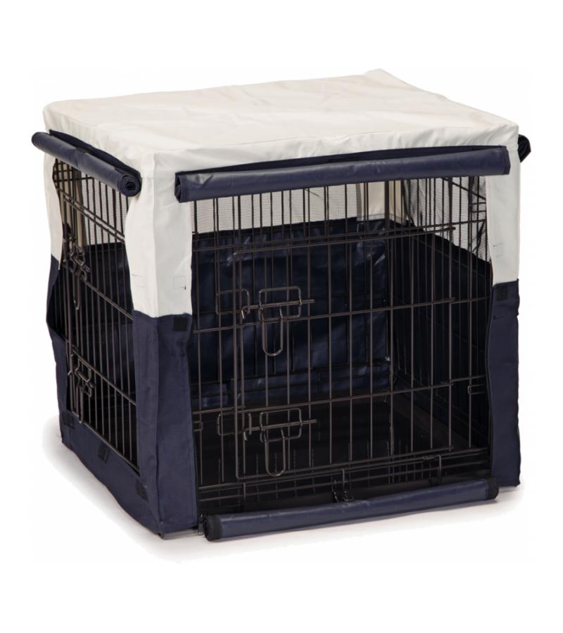 Hoes voor hondenbench benco beige/blauw 63 x 55 x x 61 cm