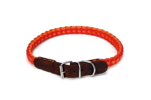 Afbeelding Beeztees halsband voor hond korda nylon rood / oranje 65x2 cm door Tuinexpress.nl