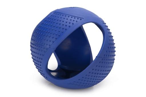 Beeztees frisbee bal - hondenspeelgoed - rubber - blauw - 16 cm