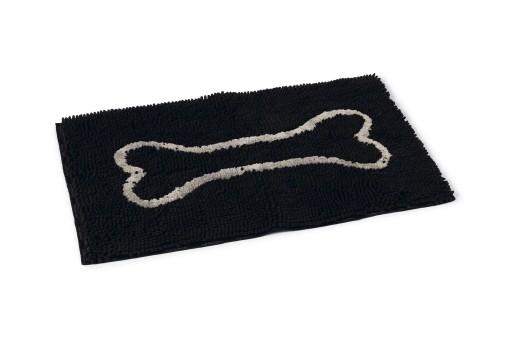 Afbeelding Dirty dog droogloopmat - hond - zwart - 78x51 cm door Tuinexpress.nl