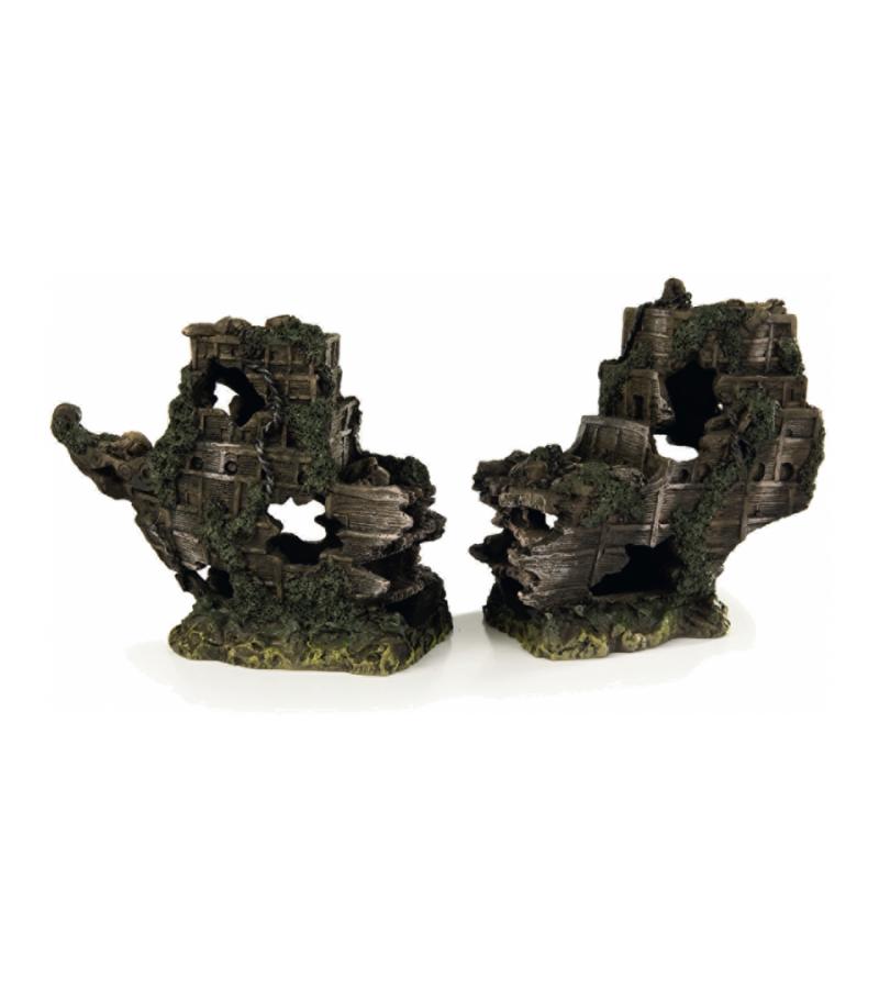 Scheepswrak aquarium decoratie middel