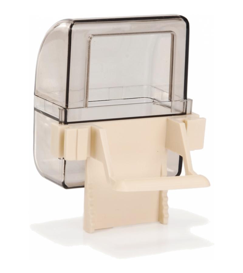 Voeder- en drinkbak voor vogels Smoke beige set van 2