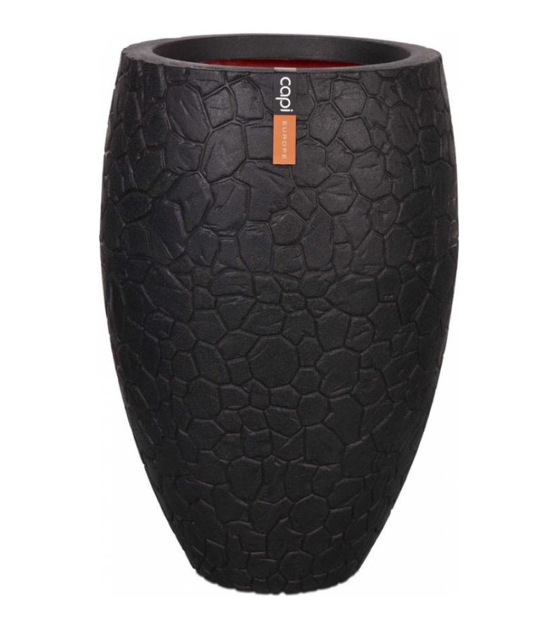 Capi Nature Clay vase luxe 56x84cm bloempot zwart