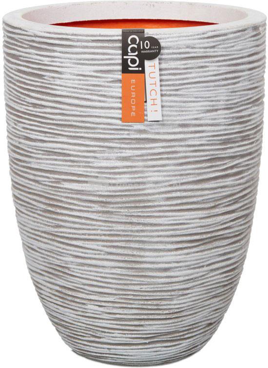 Vaso Palle Rib Capi Europe - Colore Avorio - 62x48 Cm - Leggero E Di Design - 3