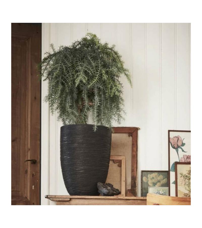 Capi Nature Rib NL vase laag 44x56cm bloempot zwart