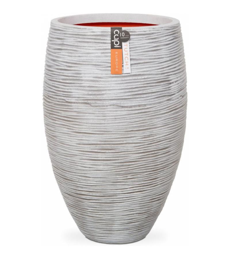 Capi Nature Rib NL vase luxe 39x60cm bloempot ivoor