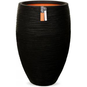 Capi®Tutch Vase Elegant Deluxe Rib zwart