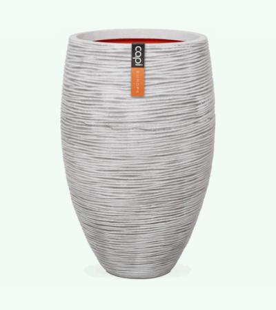 Capi Nature Rib NL vase luxe 45x72cm bloempot ivoor