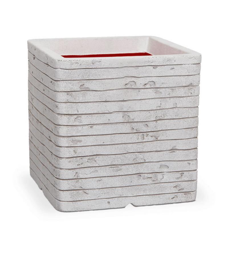 Capi Nature Row NL 30x30x30cm vierkante plantenbak ivoor