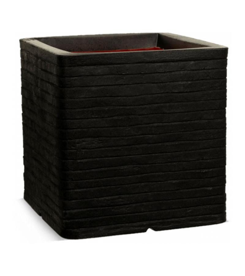 Capi Nature Row NL 31x31x31cm vierkante plantenbak zwart