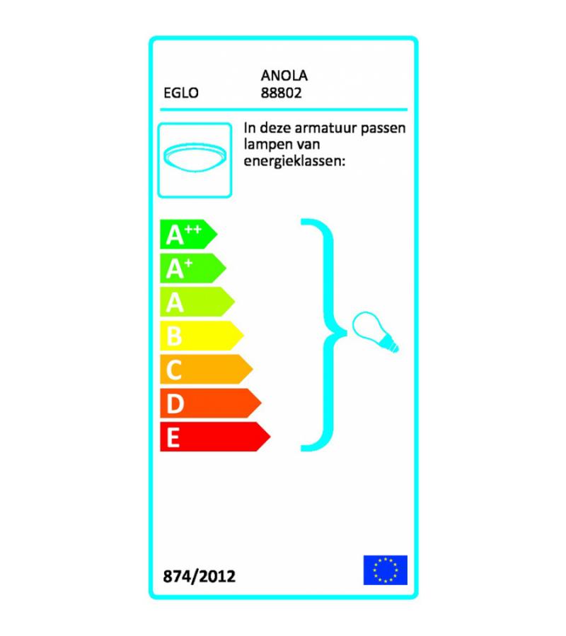 Anola zwart wand- en plafondlamp