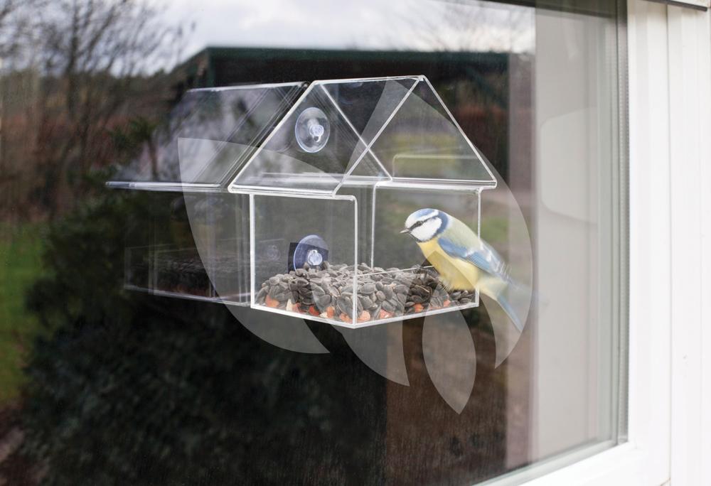 Esschert Design Raam vogelvoederhuisje met zuignapjes Tuinexpress.nl