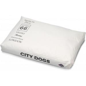 Afbeelding Hondenkussen City Dogs wit 100 x 70 x 12 cm - 100 x 70 x 12 cm door Tuinexpress.nl