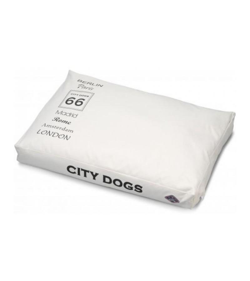 Hondenkussen City Dogs wit 100 x 70 x 12 cm