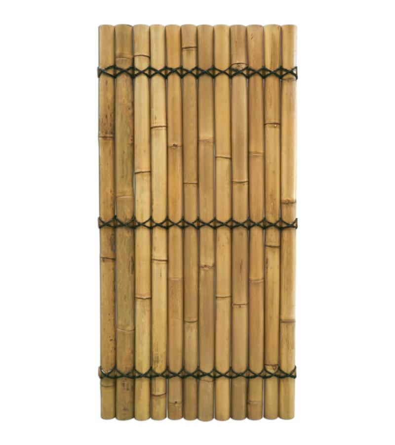 Bamboe schutting gehalveerd naturel 90 x 180 cm x 60-80 mm