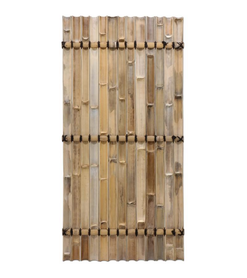 Bamboe schutting gehalveerd zwart 90 x 180 cm x 60-80 mm