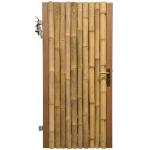 Bamboe schutting poortdeur naturel 100 x 180 cm x 60-80 mm