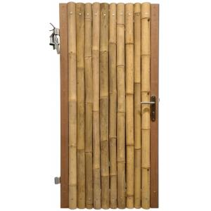 nakoming Knop hoekpunt Express Bamboe schutting poortdeur naturel 100 x 180 cm x 60-80 mm |  Tuinexpress.nl