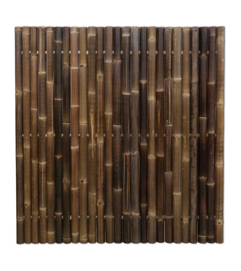 Bamboe schutting zwart 180 x 180 cm x 60-80 mm