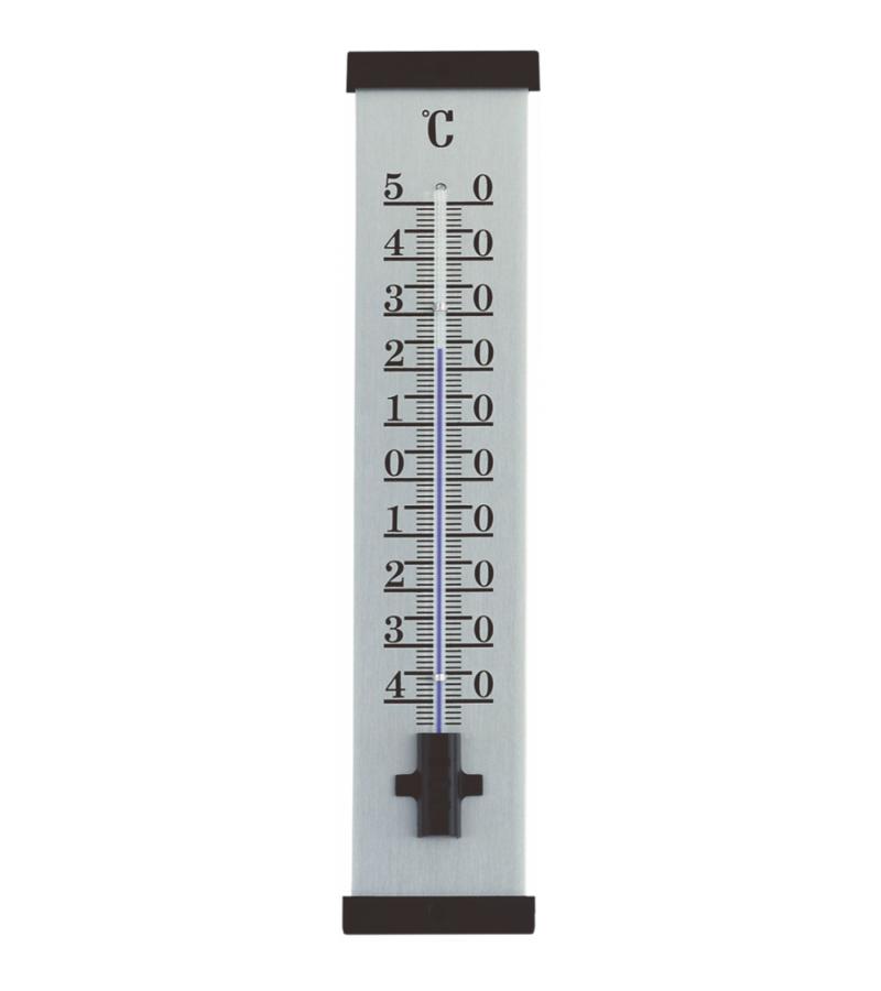 Buitenthermometer aluminium zwart 25 cm