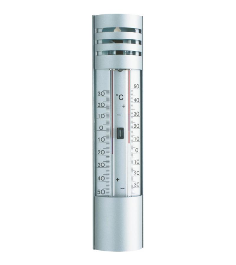 Buitenthermometer aluminium min/max 22 cm