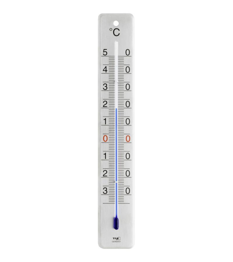 Buitenthermometer geborsteld rvs 28 cm