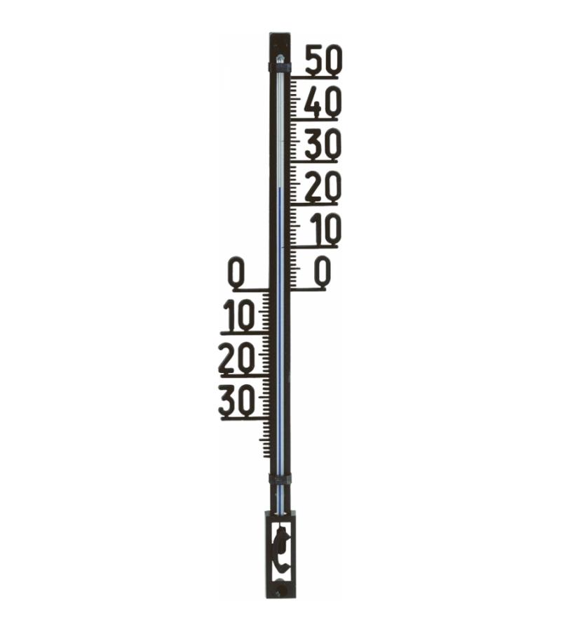 Buitenthermometer kunststof zwart 27.5 cm