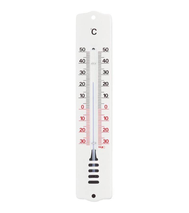 Buitenthermometer metaal wit 20.4 cm