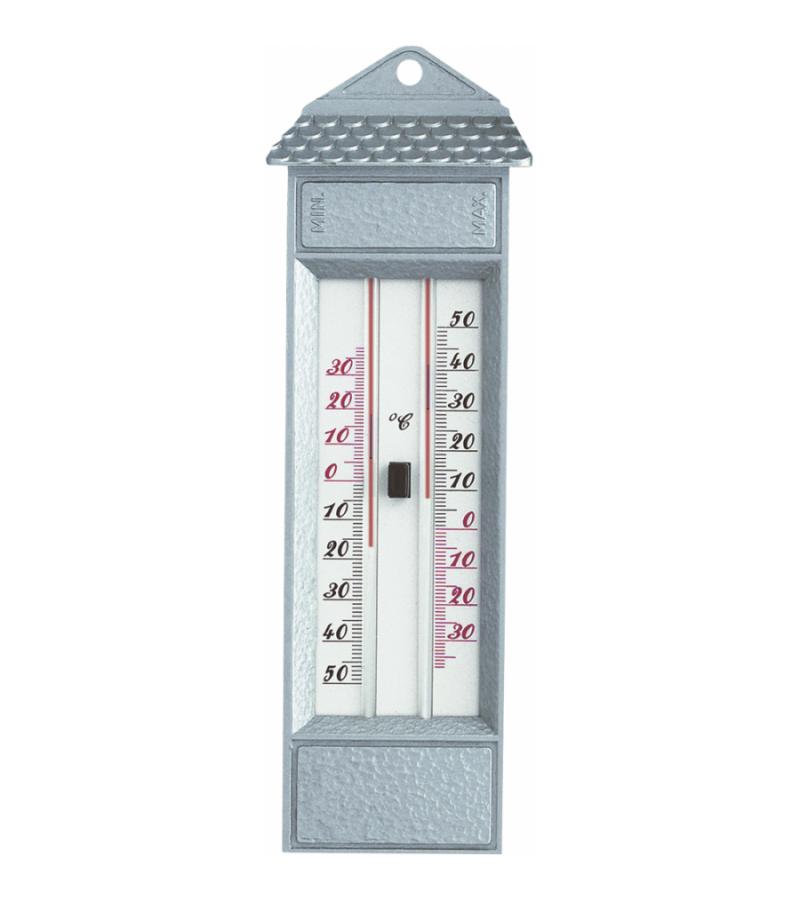 Buitenthermometer metaal min/max zilver 23.2 cm
