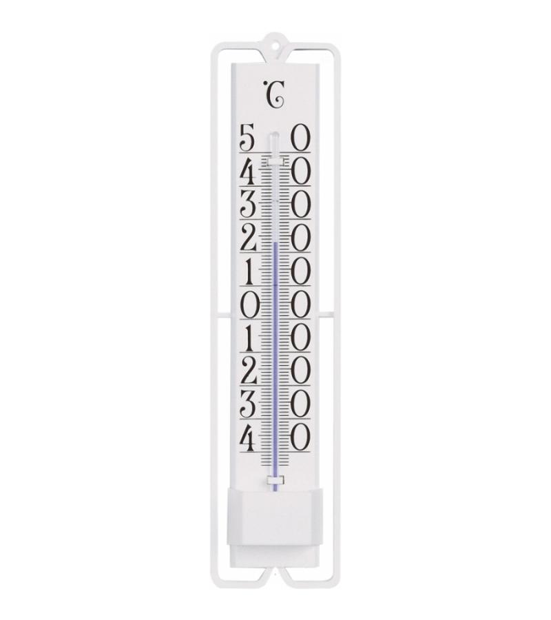 Buitenthermometer kunststof Novelli wit 19.5 cm