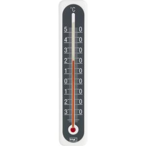 Buitenthermometer kunststof wit/antraciet 20 cm