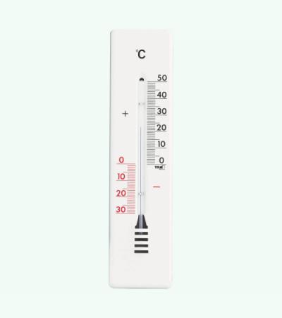 Buitenthermometer metaal wit 22.2 cm