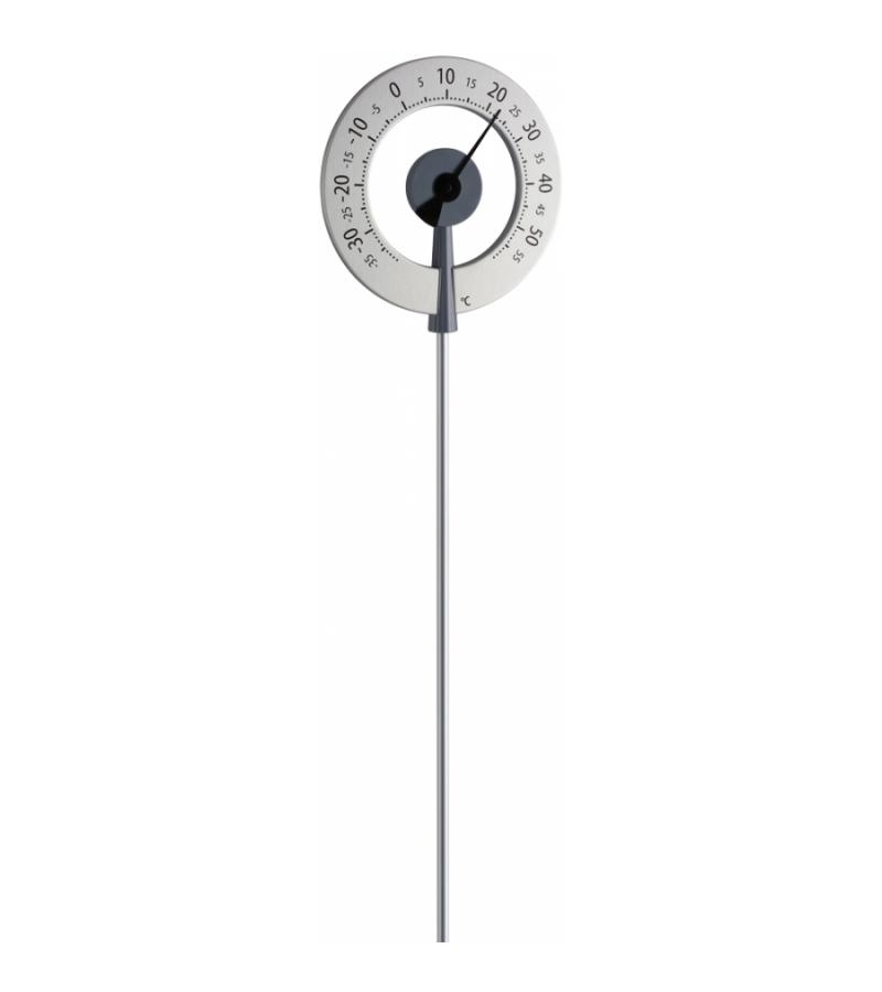 Buitenthermometer aluminium Lollipop antraciet 95 cm