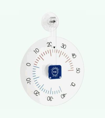 Venster buitenthermometer kunststof Thermo Disc 19.5 cm