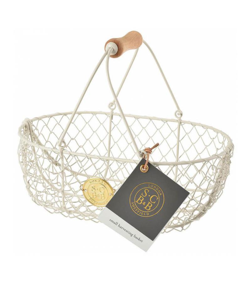 Oogstmand metaal creme