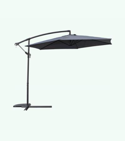 Zweefparasol Ibiza grijs 300 cm