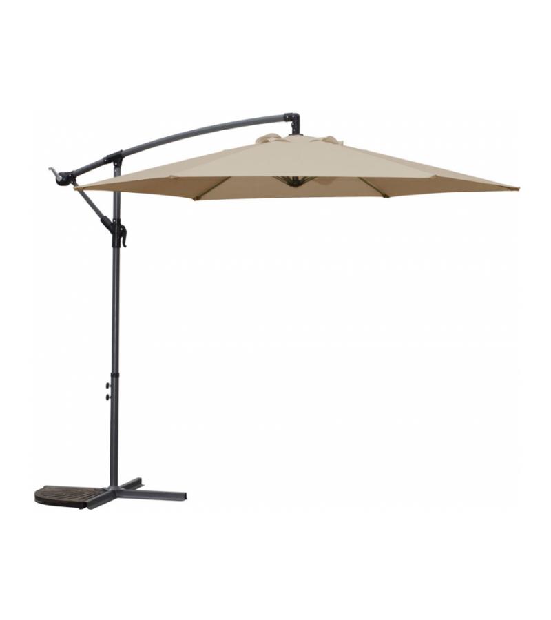 Zweefparasol Ibiza taupe 300 cm