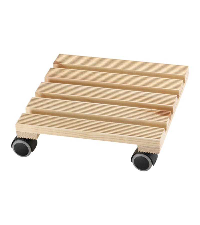 Plantentrolley  vierkant naturel 30x30cm maximaal 75kg