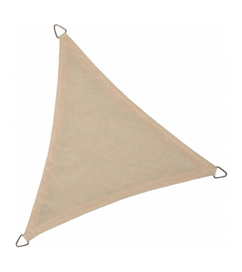 Schaduwdoek driehoek 5 meter gebroken wit