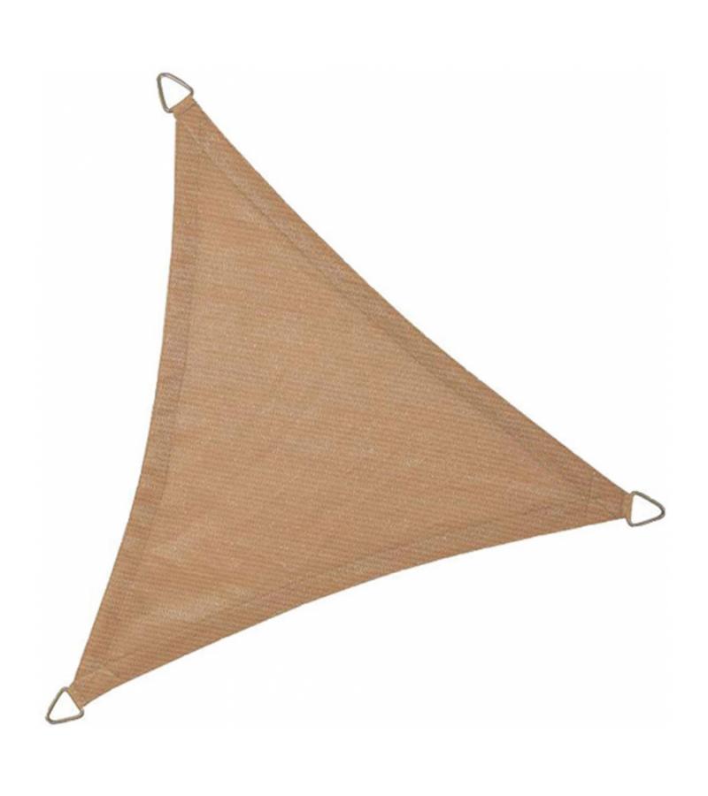 Schaduwdoek driehoek 5 meter zand